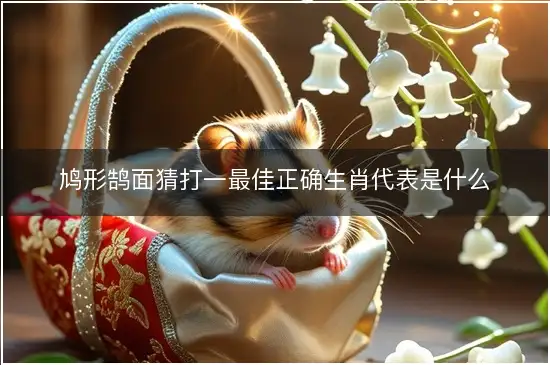 鸠形鹄面猜打一最佳正确生肖代表是什么生肖,释义谜底精准解释