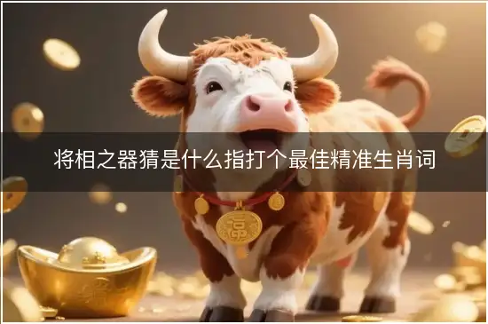 将相之器猜是什么指打个最佳精准生肖词语解释全面前瞻性预判解析